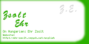 zsolt ehr business card